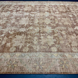 10’2 x 13’10 Traditional Style Rug Pure Soft Organic Wool Dark & Light Camel LB44 MK960