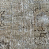 1’7 x 3’1 Antique Oushak Rug Muted Brown, Camel Beige & Gray '5182