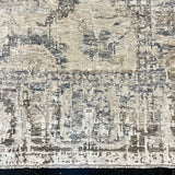 12’2 x 16’3 Distressed Silk 17th Century Persian Design Tibetan Rug Slate, Blue, Sea Foam & Gray K0169