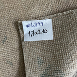 1’7 x 2’10  Vintage  Oushak Rug Muted Sand Beige and Gray 4899