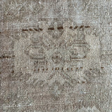 1’4 x 2’7 Antique Oushak Rug Muted Monochromatic Greige '4765