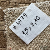 1’5 x 2’10 Antique Kars Rug Muted Camel Beige, Gray-Beige + Pale Pink '4779