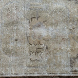 1’7 x 3’1 Antique Oushak Rug Muted Brown, Camel Beige & Gray '5182