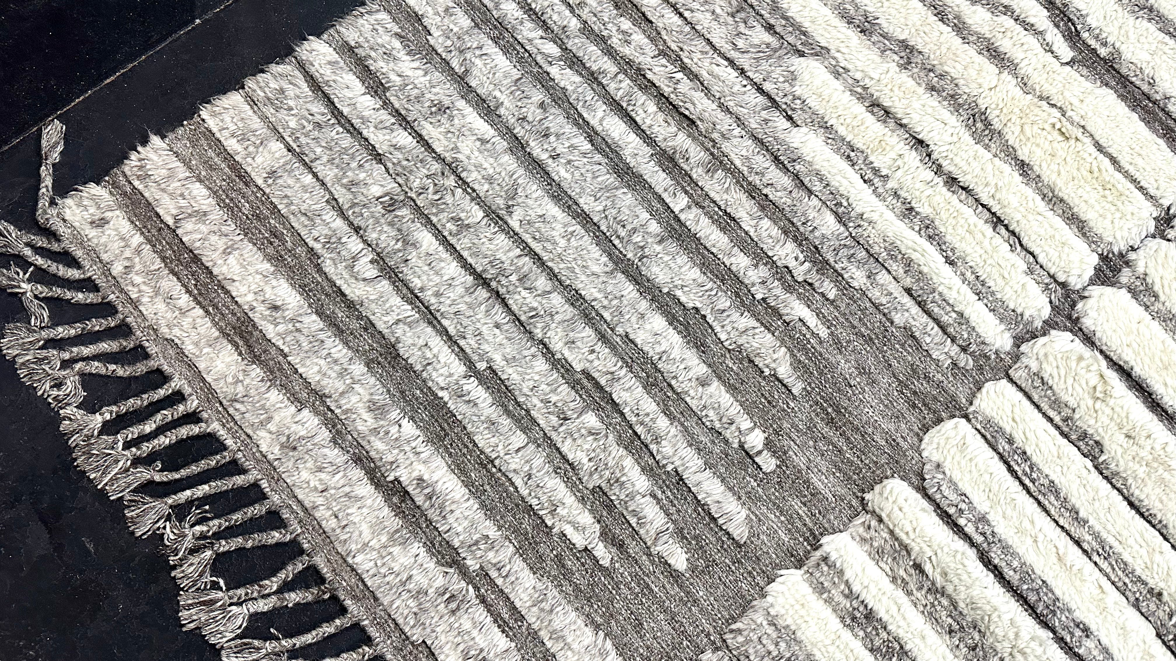 10’4 x 13’11 Shaggy Moroccan Rug “Toprak” Pure Turkish Wool M-3768 Linda's Barn