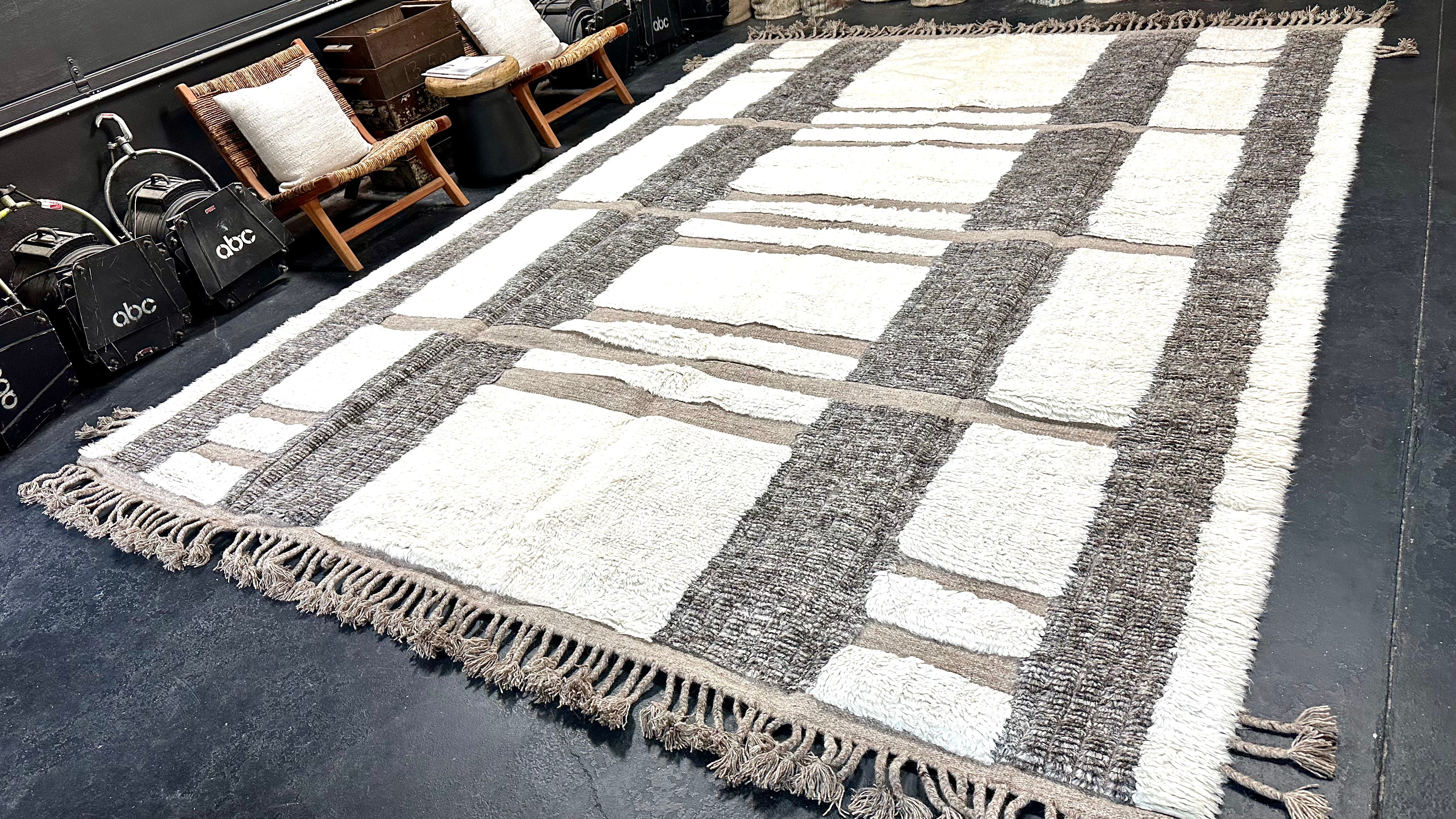 10’2 x 13’9 Shaggy Moroccan Rug Pure Turkish Wool M-3800 Linda's Barn
