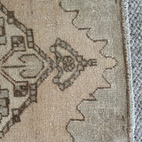 1’8 x 3’  Vintage Oushak Mat Muted Taupe, Blush, Gray & Brown 4903