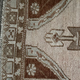 1’8 x 4’ Antique Taspinar  Muted Beige, Copper & Seafoam 4833