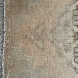 1’8 x 3’  Vintage Oushak Mat Muted Taupe, Blush, Gray & Brown 4903