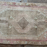 1’9 x 2’11 Antique Kars Rug Muted Cashmere Camel, Cream and Soft Blush Rose '4734