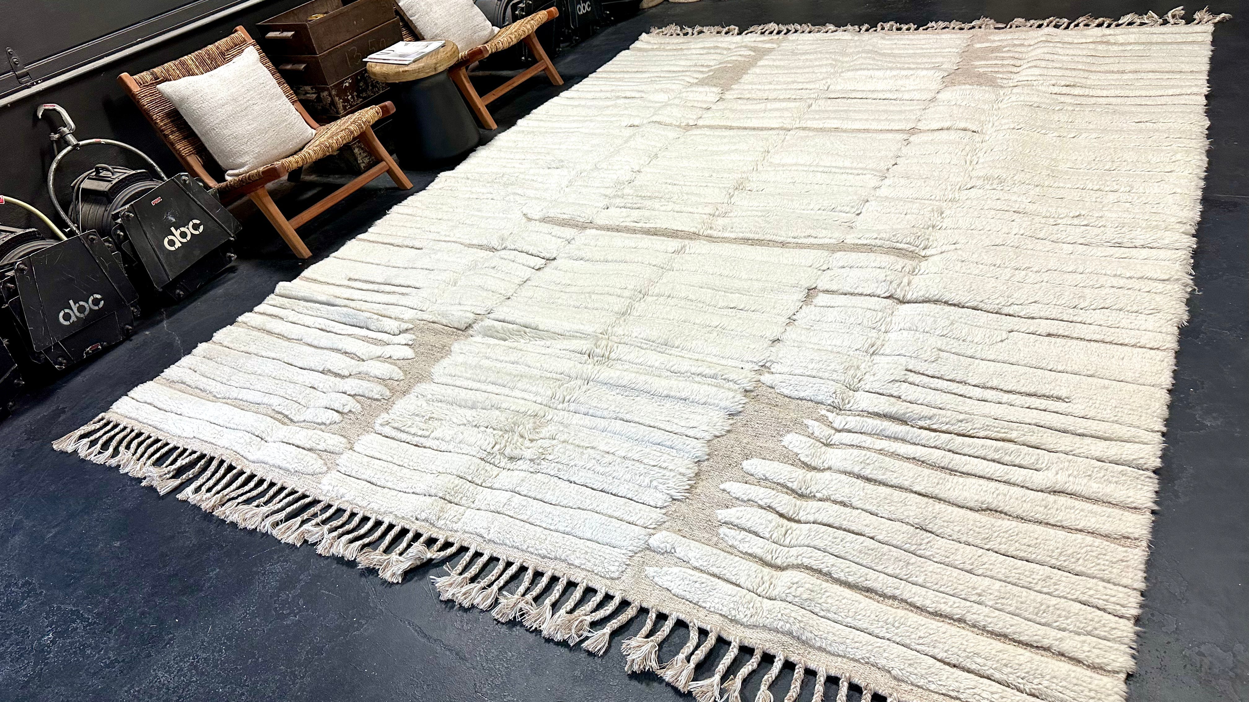10’2  x 14’ Shaggy Moroccan Rug Pure Turkish Wool & Aloe M-3764 Linda's Barn