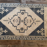 1’10 x 3’4 Antique Taspinar Rug Muted Dark Blue & Beige '5397