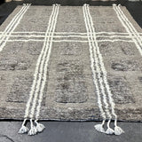 10’4 x 14’1 Shaggy Moroccan Rug Grey Pure Turkish Wool M-3781 Linda's Barn