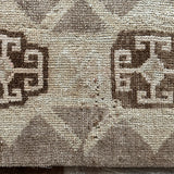 1’4 x 2’8 Antique Kars Rug Muted Beige + Brown '4864