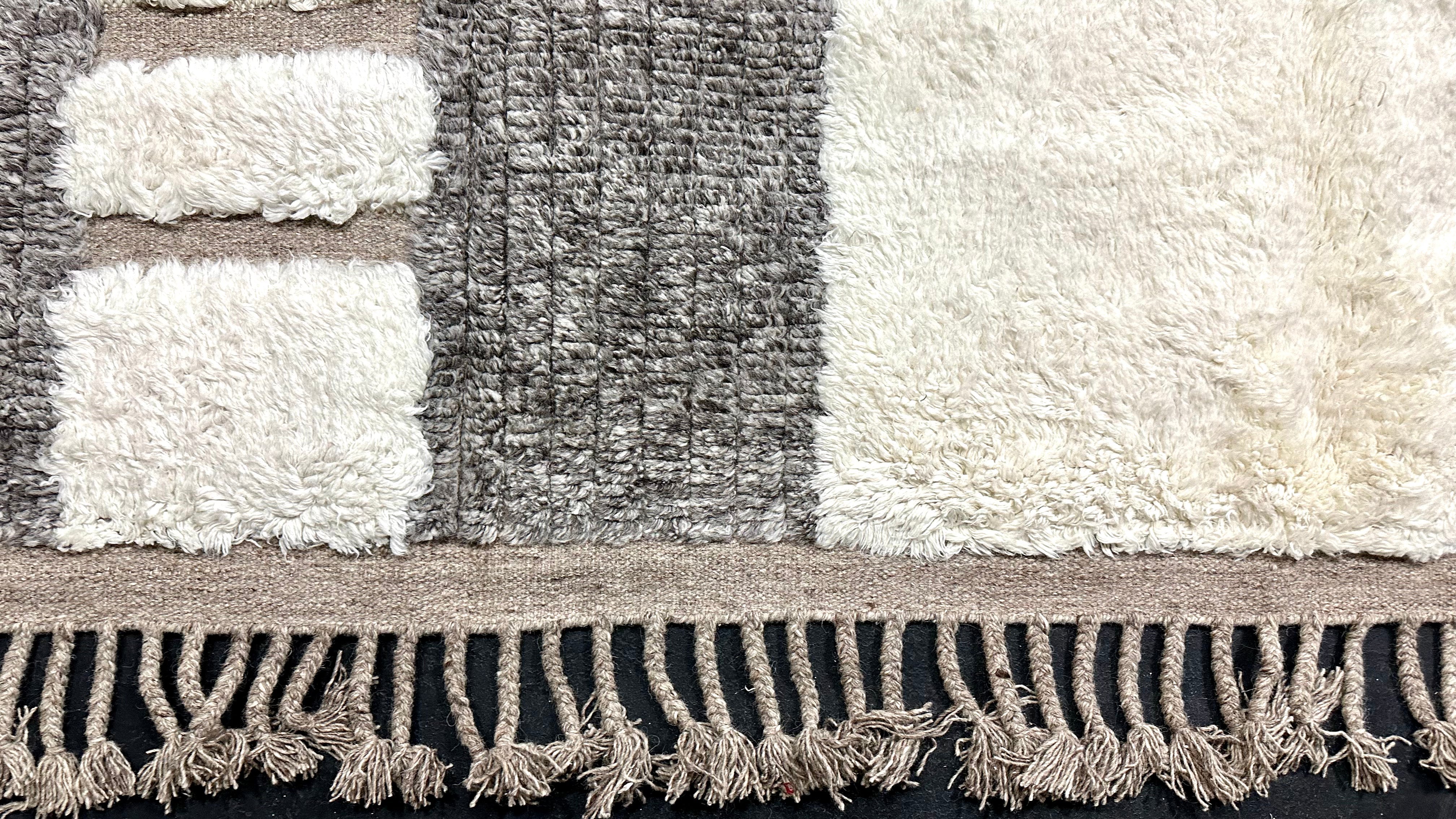 10’2 x 13’9 Shaggy Moroccan Rug Pure Turkish Wool M-3800 Linda's Barn