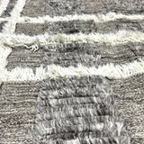 10’4 x 14’1 Shaggy Moroccan Rug Grey Pure Turkish Wool M-3781 Linda's Barn
