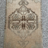 1’8 x 3’  Vintage Oushak Mat Muted Taupe, Blush, Gray & Brown 4903