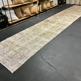 3’3 x 16’8 Classic Vintage Runner Muted Greige, Midnight Blue & Brown