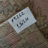 1’3 x 2’11 Vintage Oushak Rug Muted Pastel Colors