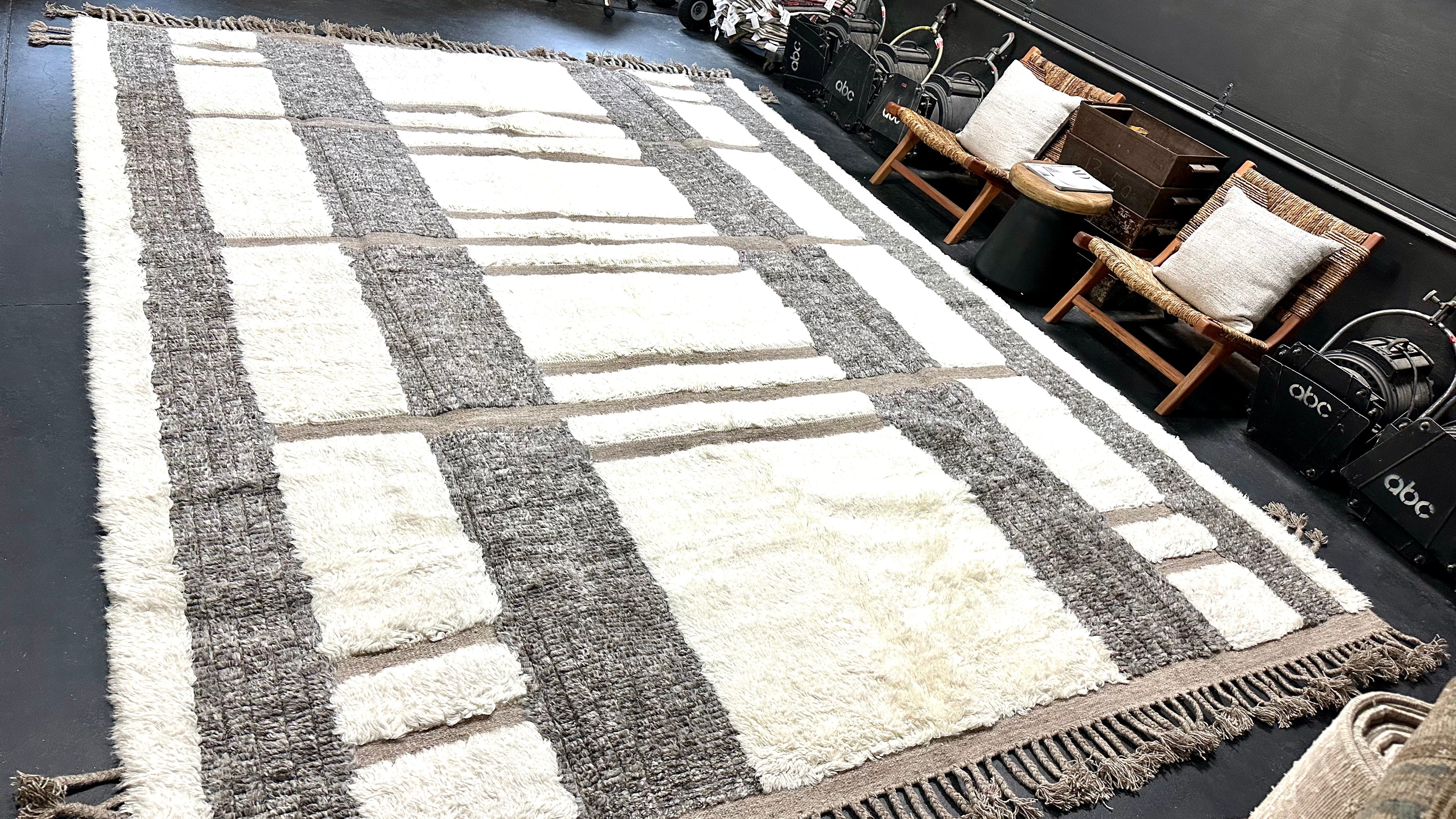 10’2 x 13’9 Shaggy Moroccan Rug Pure Turkish Wool M-3800 Linda's Barn