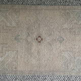 1’7 x 2’10  Vintage  Oushak Rug Muted Sand Beige and Gray 4899