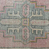 1’7 x 2’10 Vintage Oushak Rug Muted Gray, Pink & Sand '5200