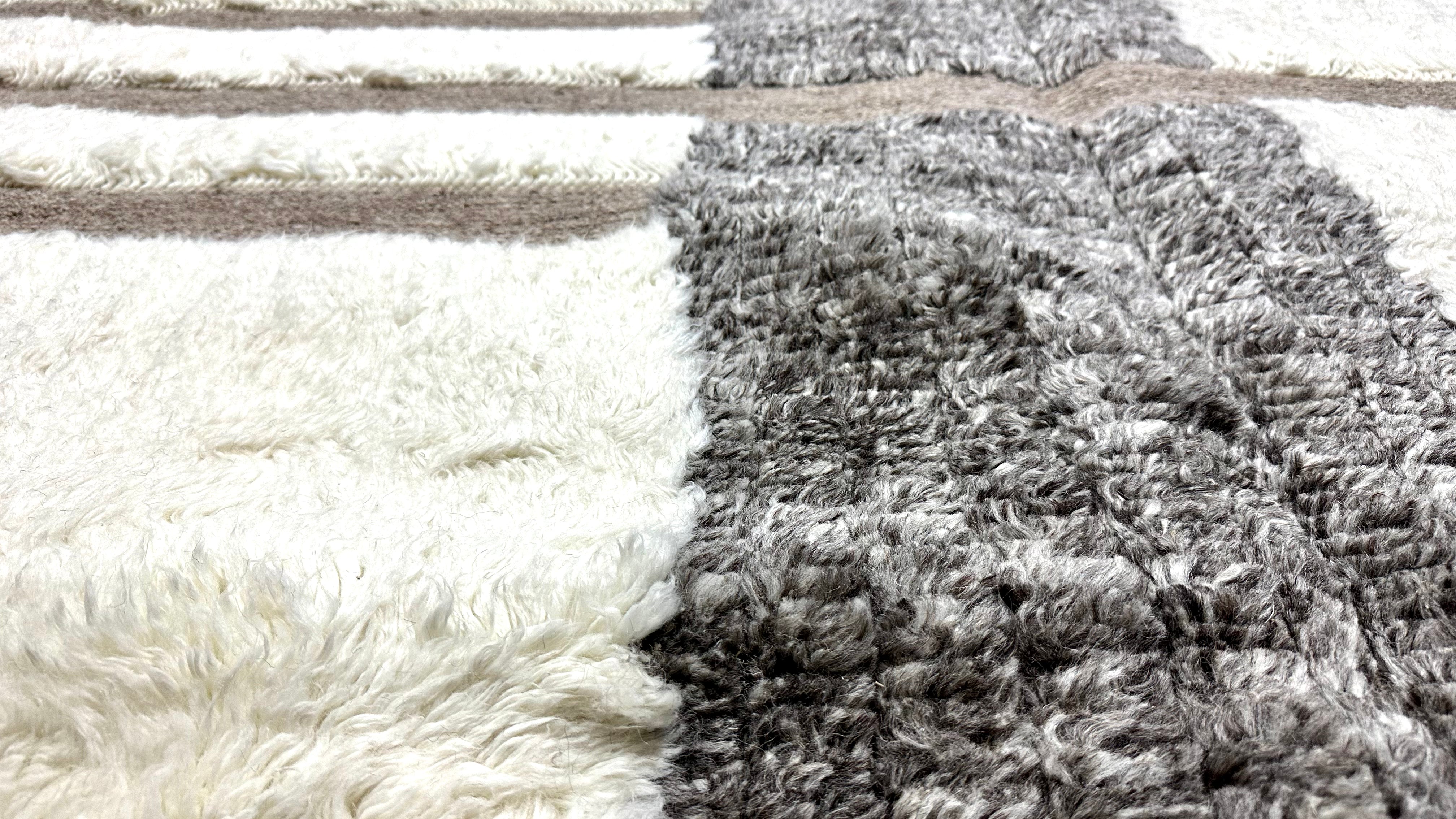 10’2 x 13’9 Shaggy Moroccan Rug Pure Turkish Wool M-3800 Linda's Barn