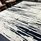 10’3 x 14’2 Moroccan Rug Black and White “Ruzgar” Pure Turkish Wool M-3766 Linda's Barn