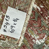 10’9 x 14’ Classic Antique Rug Muted Burgundy Red, Blue & Green
