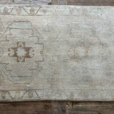 1’8 x 2’11 Antique Taspinar Rug Muted Gray & Sea Foam Green