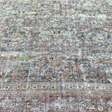 13’8 x 20’4 Classic Antique Rug Muted  Black, Rust, Blue & Green