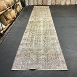 3’3 x 16’8 Classic Vintage Runner Muted Greige, Midnight Blue & Brown