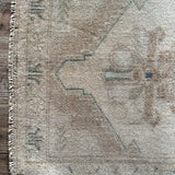 1’7 x 3’3 Vintage Turkish Taspinar Rug Muted Beige & Blue '5395