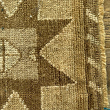 1’5 x 2’7 Antique Kars Rug Muted Camel Brown & Beige '4778