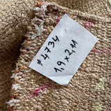 1’9 x 2’11 Antique Kars Rug Muted Cashmere Camel, Cream and Soft Blush Rose '4734