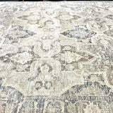 12’2 x 16’3 Distressed Silk 17th Century Persian Design Tibetan Rug Slate, Blue, Sea Foam & Gray K0169