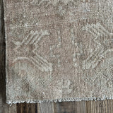 1’4 x 2’7 Antique Oushak Rug Muted Monochromatic Greige '4765
