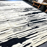 10’3 x 14’2 Moroccan Rug Black and White “Ruzgar” Pure Turkish Wool M-3766 Linda's Barn
