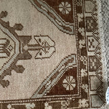 1’8 x 4’ Antique Taspinar  Muted Beige, Copper & Seafoam 4833