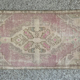 1’6 x 3’2 Vintage Oushak Rug Muted  Violet, Beige & Blue