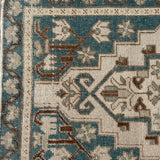 1’7 x 3’2 Vintage Turkish Taspinar Rug Muted Beige, Blue, Green + Camel  5714