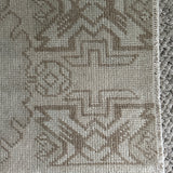 1’4 x 2’9  Vintage  Oushak Rug Muted Gray & Taupe 4905