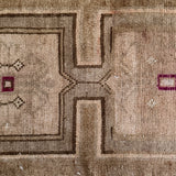 1’5 x 2’9 Antique Kars Small Rug Muted Camel Brown 4763