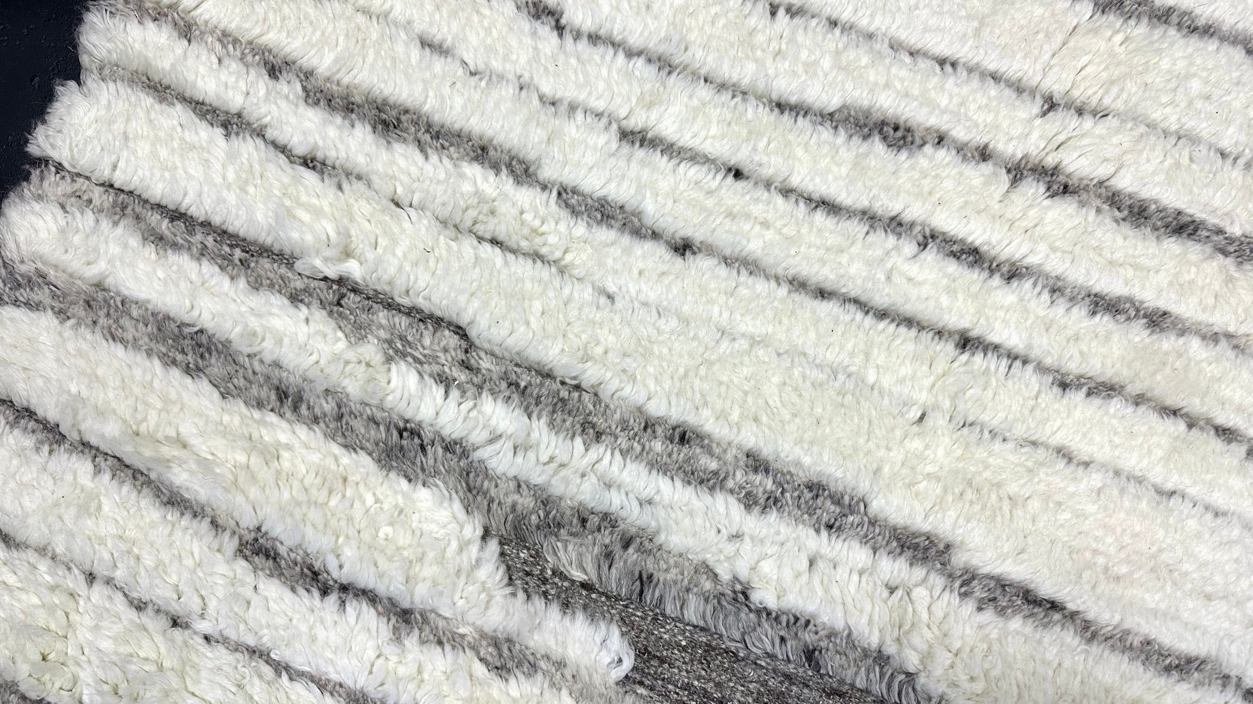 10’4 x 13’11 Shaggy Moroccan Rug “Toprak” Pure Turkish Wool M-3768 Linda's Barn