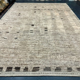 10’ x 13’10 Moroccan Rug Pure Soft Wool Natural Tawny Brown and Beige