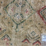 4’3 x 6’6  Classic Antique Rug Muted Khaki Beige, Green & Red