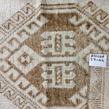 2’8 x 10’4 Vintage Herki Runner Cream & Light Warm Brown