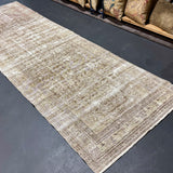3’4 x 10’9 Classic Vintage Runner Muted  Brown, Gray & Bone '5495