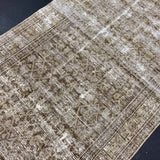 3’4 x 10’9 Classic Vintage Runner Muted  Brown, Gray & Bone '5495