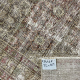 3’4 x 10’9 Classic Vintage Runner Muted  Brown, Gray & Bone '5495