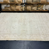 6’10 x 10’5 Vintage Oushak Rug Muted Beige & Light Brown